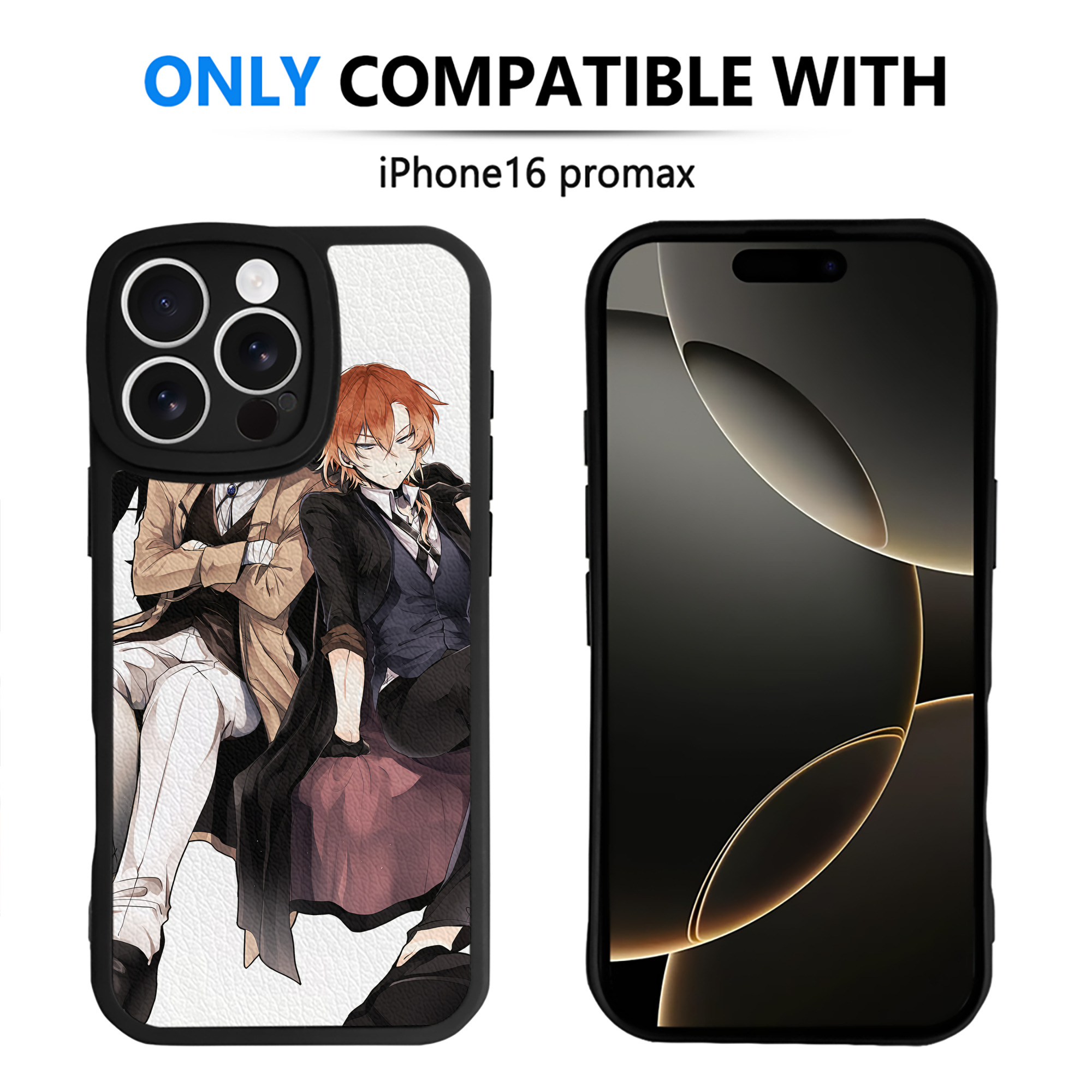 （画像用） 文豪ストレイドッグス Bungo Stray Dogs 【iPhone 16シリーズ対応】シリコンスマホケース（レザー調） 材質：シリコン